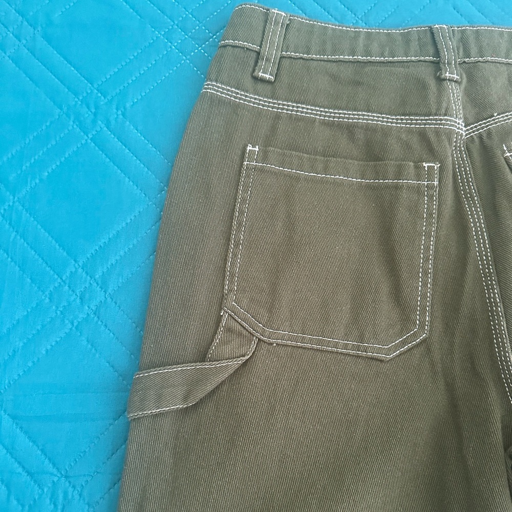Women's Straight Leg Pants in Khaki Green - Picture 9 of 9